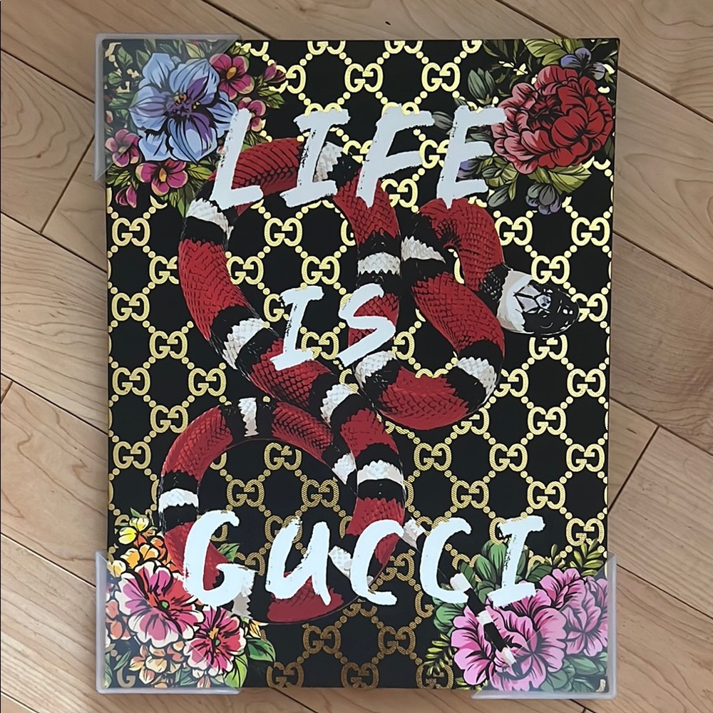 Gucci Black and Red Wall Art Decor